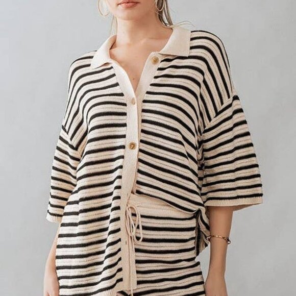 Striped Knit Shorts - Picture 4 of 4